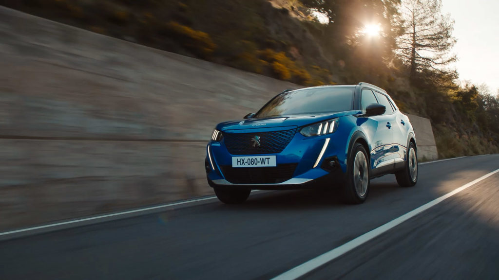 Peugeot 2008 SUV on the road